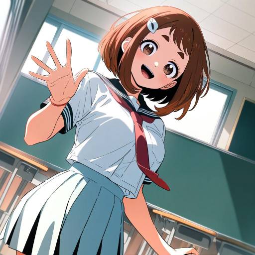 Aesthetic Ochako Uraraka in Classroom