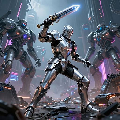 Sci-Fi Knight with Plasma Lance