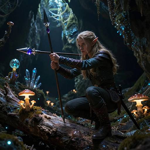 Elven Ranger in Crystal Cave