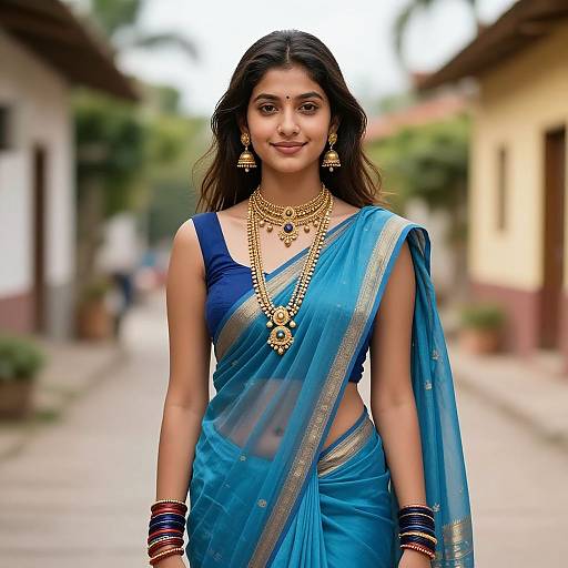 Beautiful Argentine Girl in Traditional Attire
