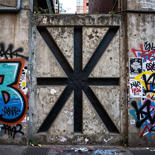 Abstract Urban Symbol in Alley