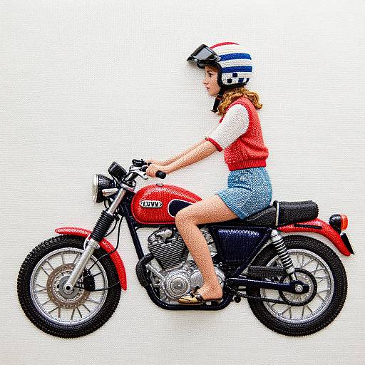 Realistic Embroidery Fashion Editorial