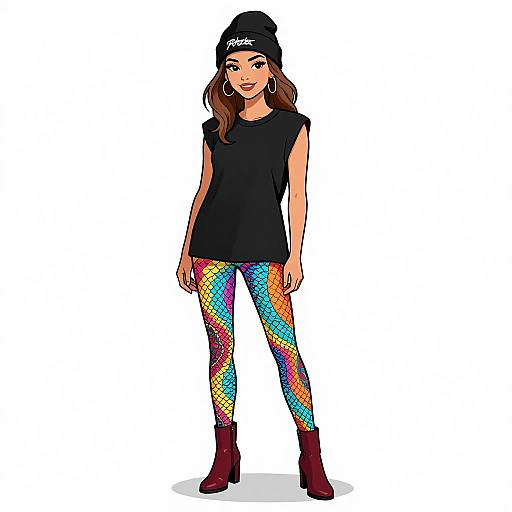 Smiling Woman in Urban Streetwear