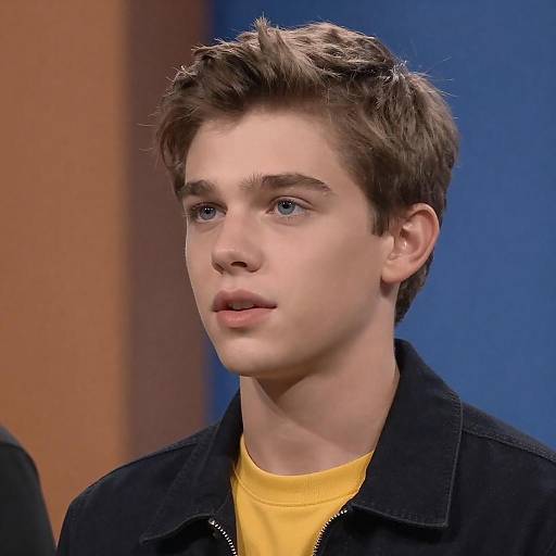 Young Man Portrait with Colorful Background