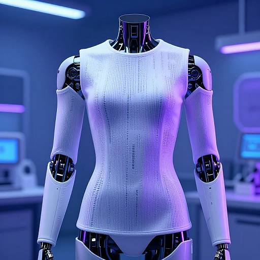 Sleek AI Downblouse with Code Patterns