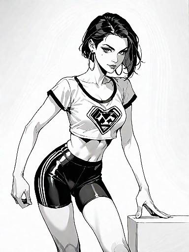 Monochrome Modern Street Style Woman