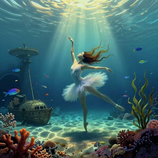 Surreal Underwater Ballet Dreamscape