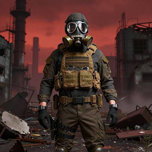 Dystopian Rebel in Tactical Gear