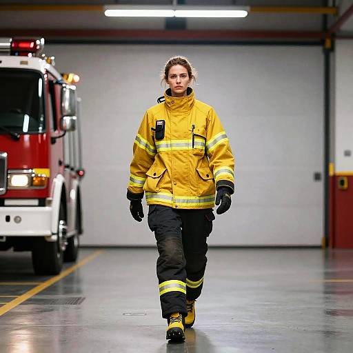 Powerful Firefighter Runway Editorial