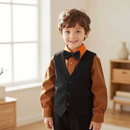 Confident Boy in Stylish Outfit