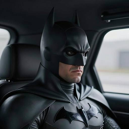 Batman in Dark Vehicle with Armor