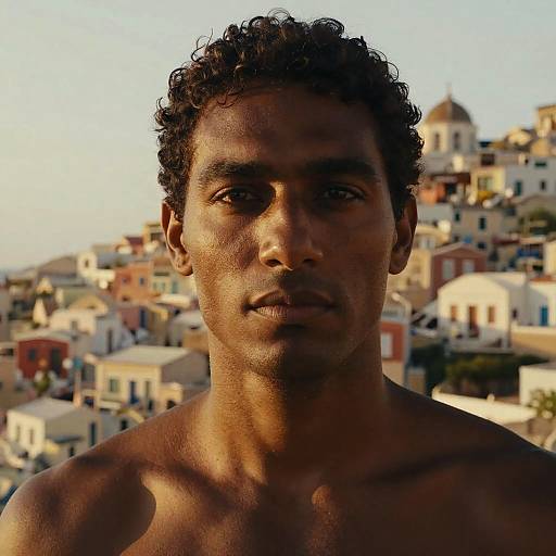 Glowing Swarthy Portrait in Sunlight