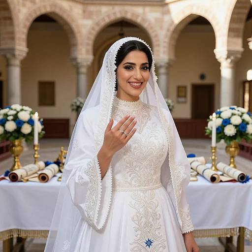 Radiant Jewish Bride in Historic Synagogue