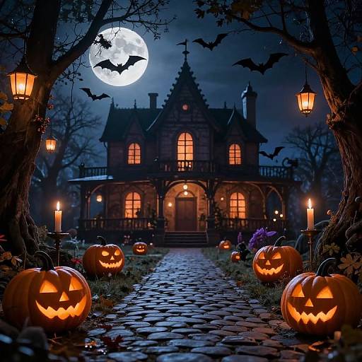 Enchanting Halloween Night Scene