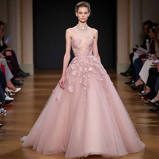 Elegant Pink Lucille Ball Gown