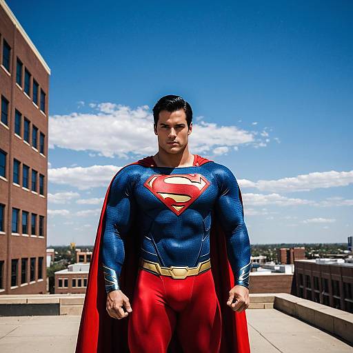Man in Superman Costume Outdoors