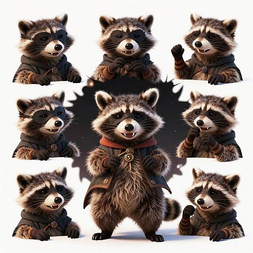 Mischievous Raccoon Thieves Concept