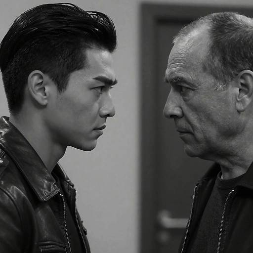 Intense Connection in Black and White