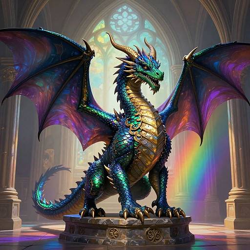 Ultra-Realistic Medieval Dragon Painting