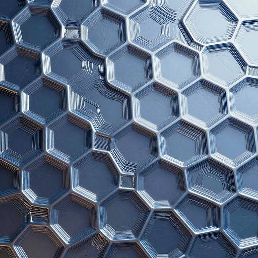 Futuristic Hexagonal Mesh Texture