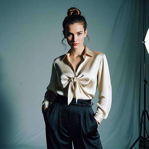 Half-Knot Hairstyle Fashion Editorial Shot