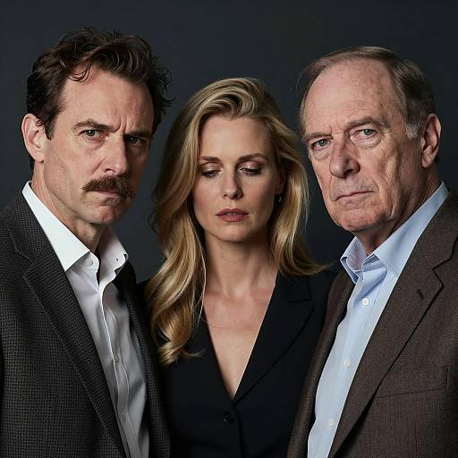 Serious Three People Portrait