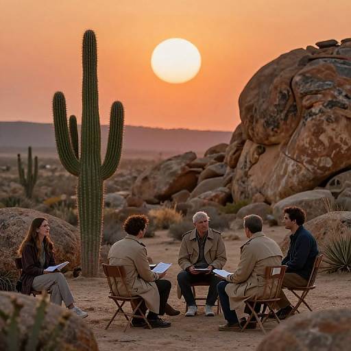 Philosophical Cactus Debates Under Twin Suns