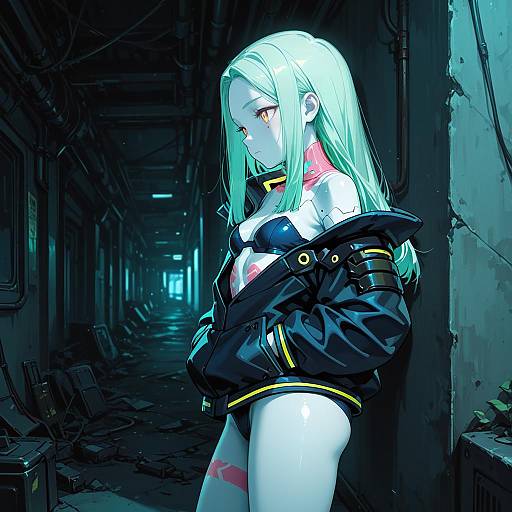 Cyberpunk Girl with Mechanical Eye