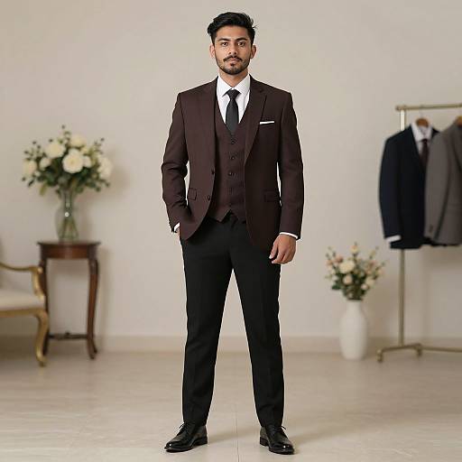 Formal Male Wedding Attire Portrait