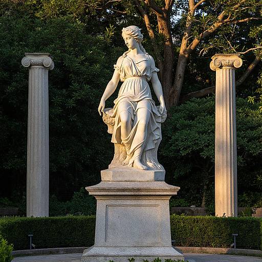 Majestic Woman Statue in Garden