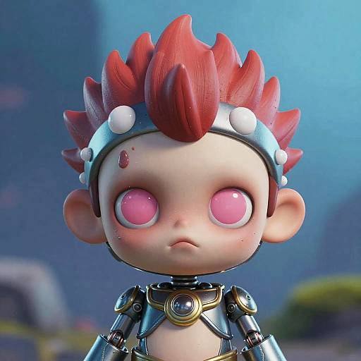 Creepy Stylized Robotic Character