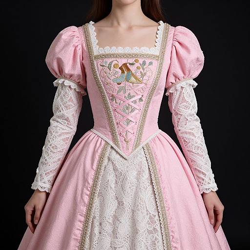 Medieval European Princess Pink Dress