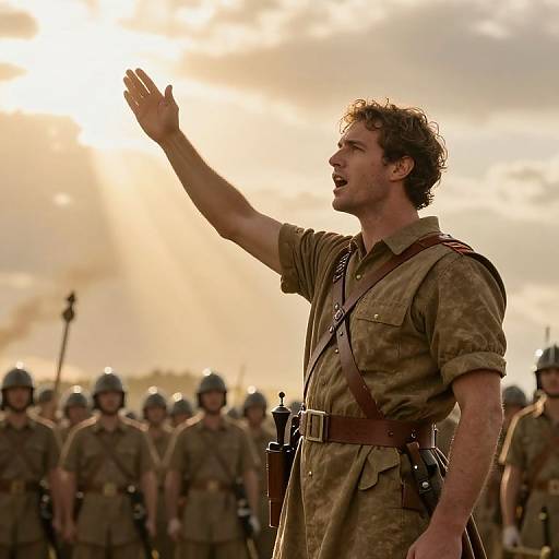 Spartan Leader Giving Inspirational Speech