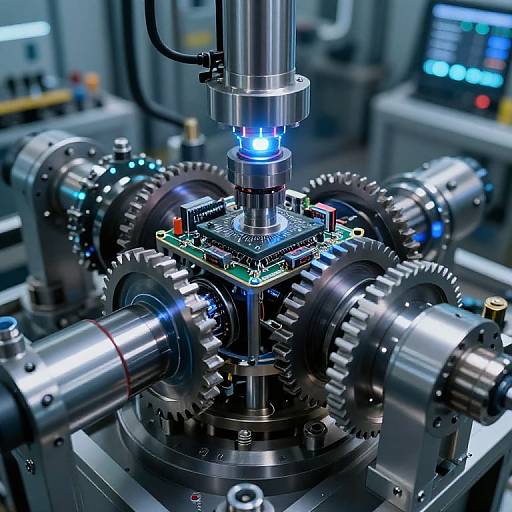 Cyberpunk Industrial Processor Close-up