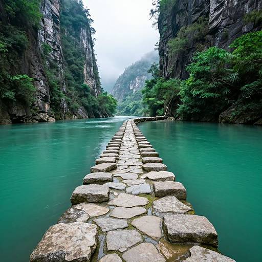 Majestic Stone Bridge Over Turquoise River