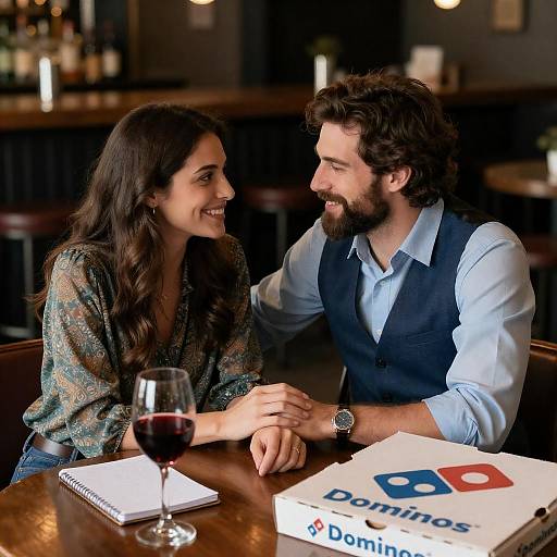 Romantic Evening at a Cozy Bar