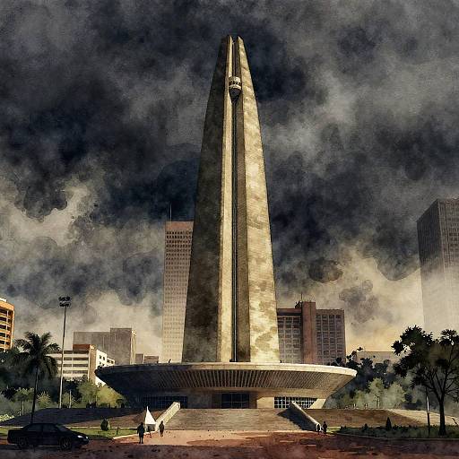 Futurist Monument in Bleak Johannesburg