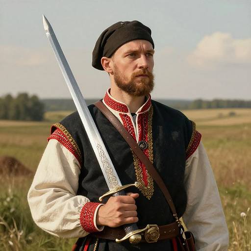 Khmelnytsky in Traditional Cossack Attire