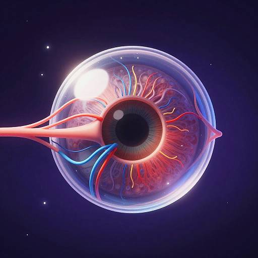Vivid Digital Illustration of Human Eye