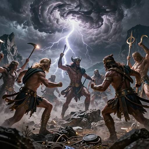Epic Greek Gods vs Titans Battle