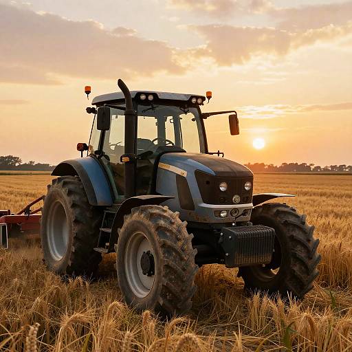 Ursus Tractor in Golden Wheat Field