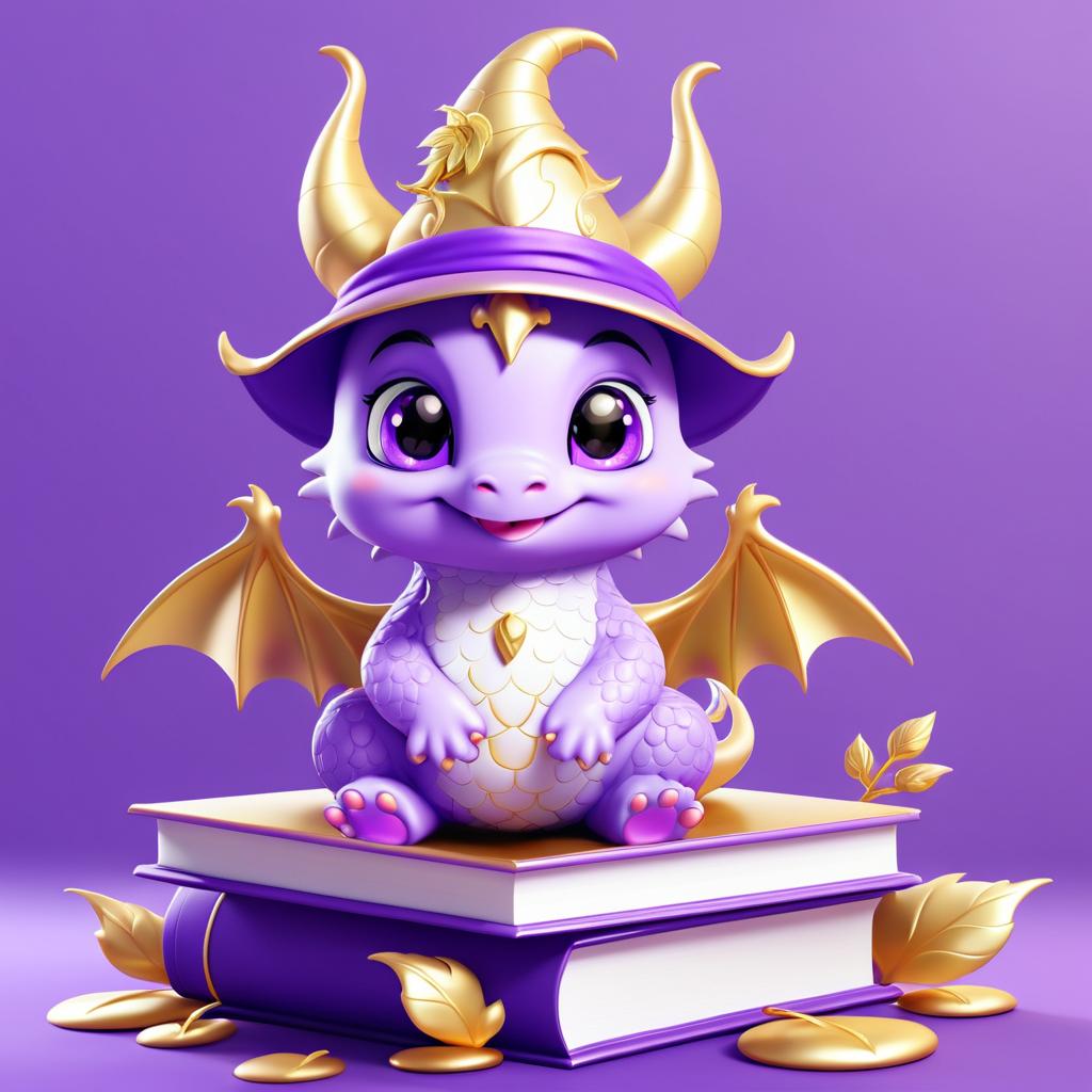 Adorable Baby Dragon Character Illustration