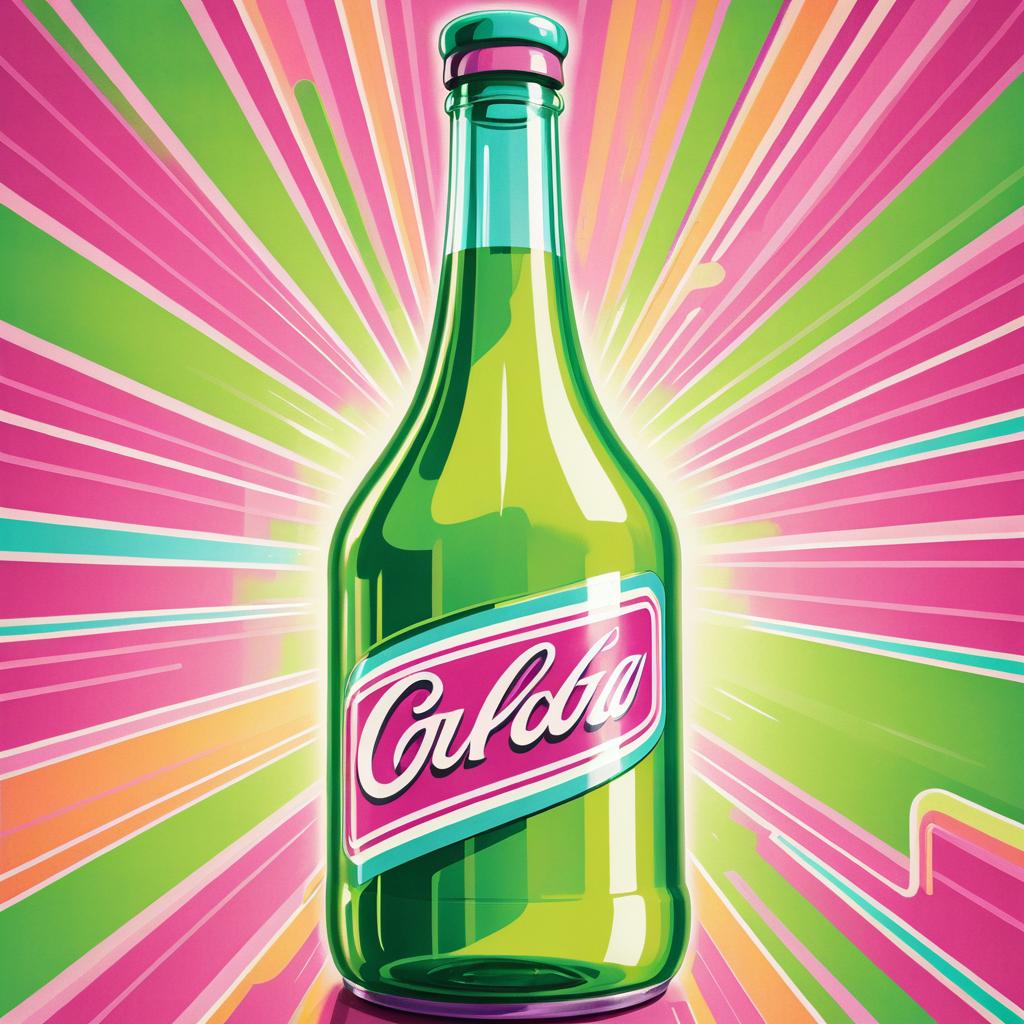 Vintage Playful Soda Bottle Poster Design