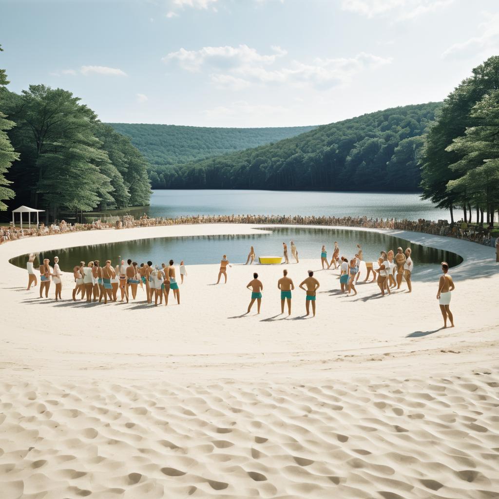 Vintage 1960s Beach Volleyball Panoramas