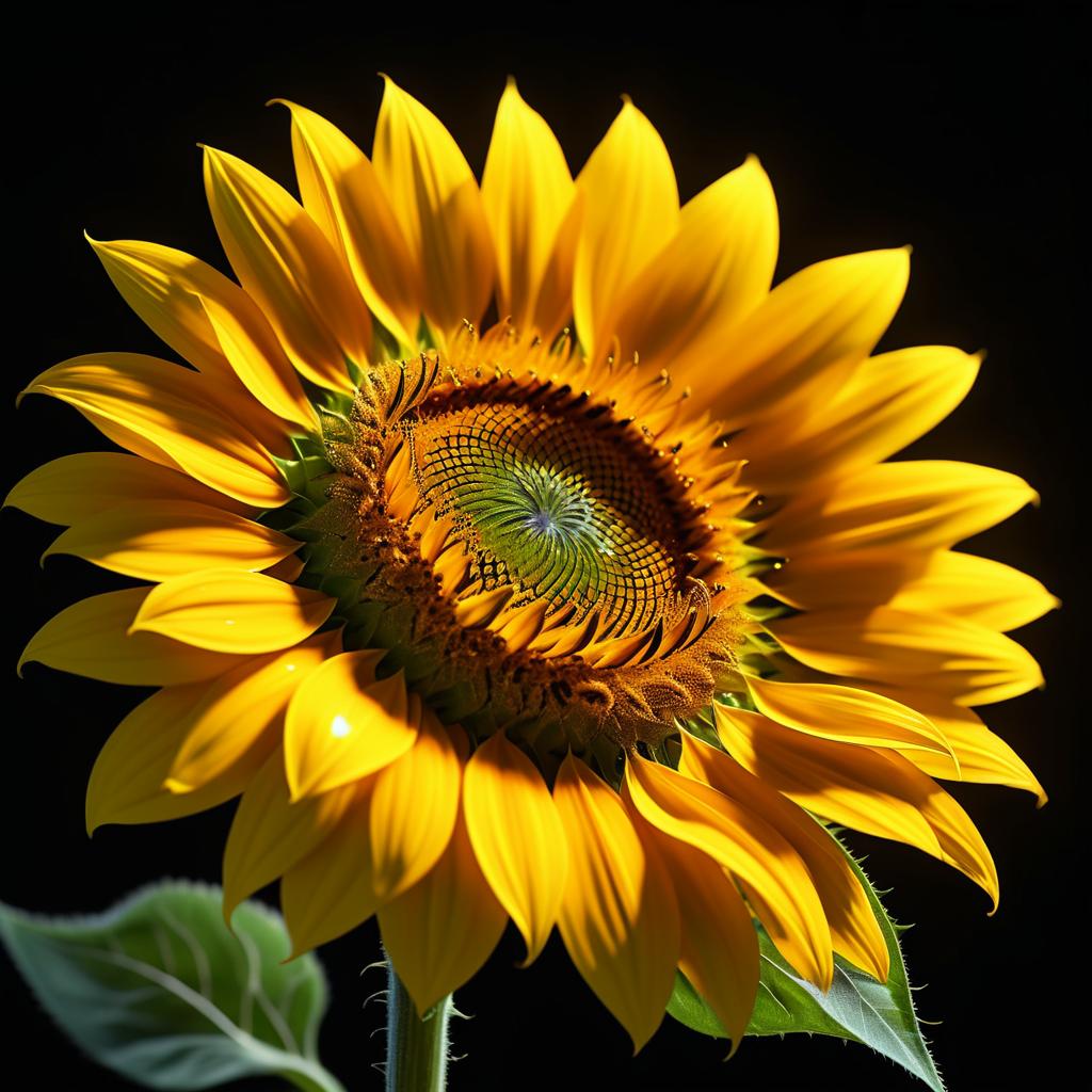 Stunning Ultra-Realistic Sunflower in Macro