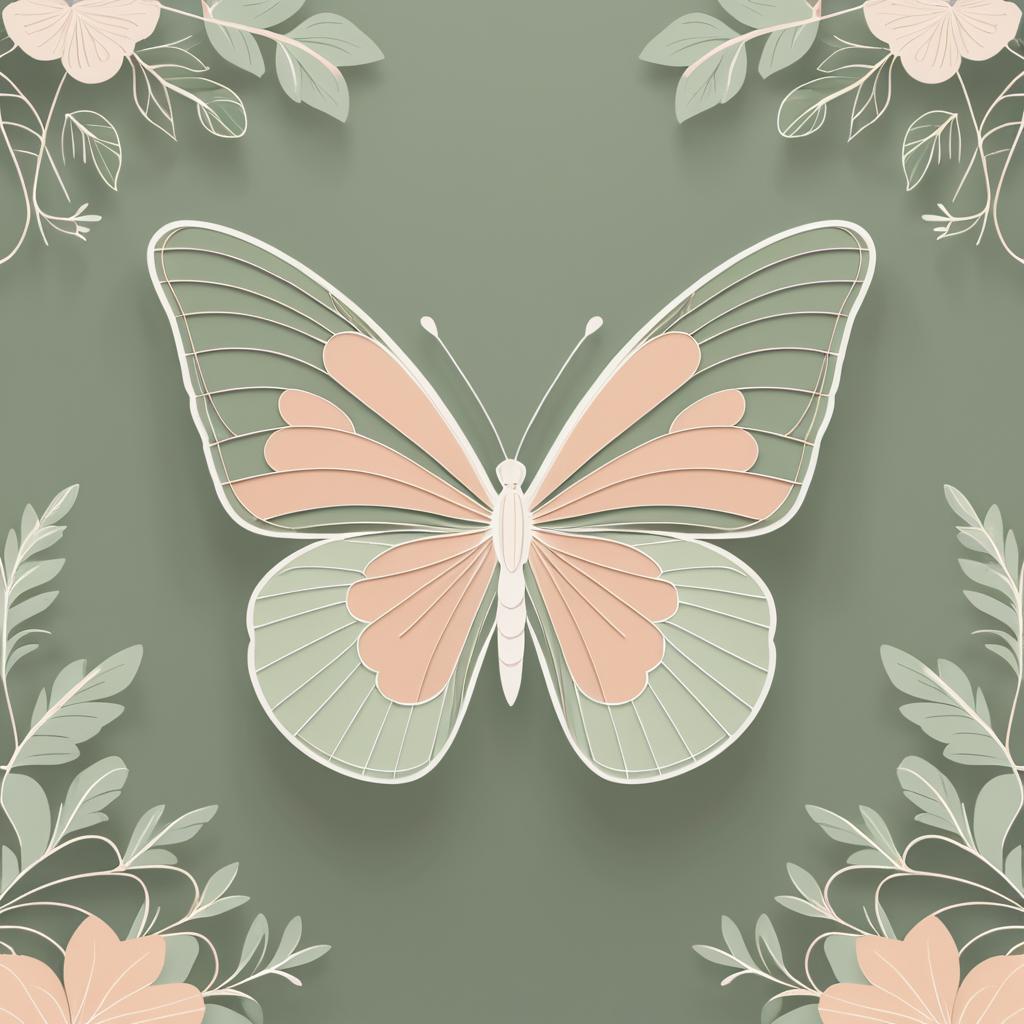 Minimalist Hand-Drawn Butterfly Illustration