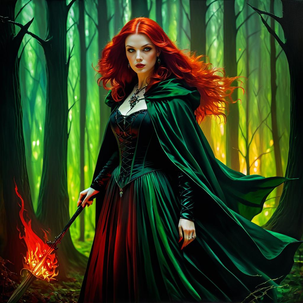 Sinister Witch in Enchanted Forest