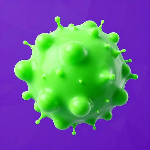 Exploding Lime Green Slime Art