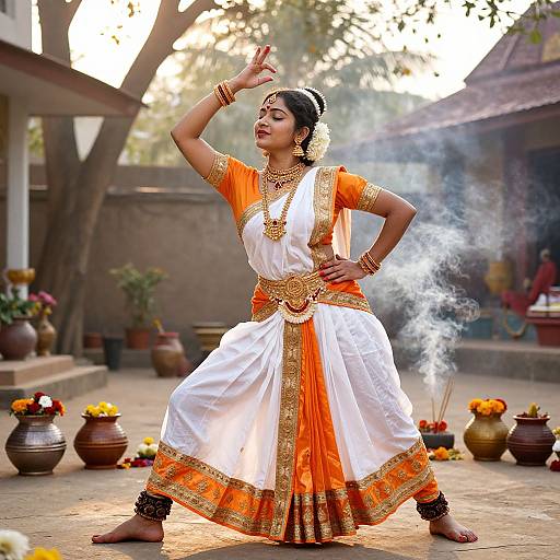 Cinematic Krishna Dance Yoga Pose