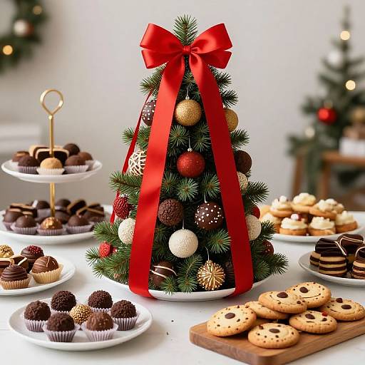 Festive Gift Tower with Holiday Treats